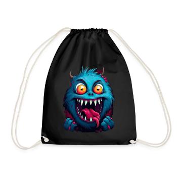 Streetstyle Monster Graffiti Kunst Streetart - Turnbeutel - Schwarz - Vorne