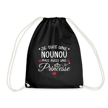 Je Suis Une Nounou, Mais Aussi Une Princesse - Sac de sport léger - noir - Devant