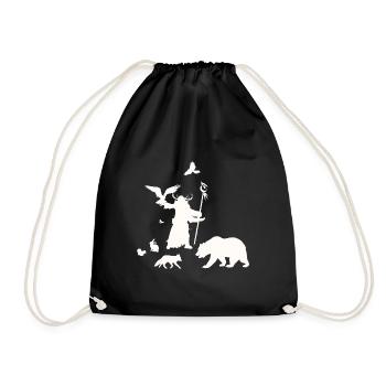 Jeu de rôle fantastique - Druid Silhouettes Design - Sac de sport léger - noir - Devant