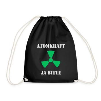 Atomkraft, Ja bitte - Turnbeutel - Schwarz - Vorne