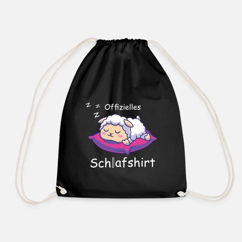 Offizielles Schlafshirt Schaf - Turnbeutel - Schwarz