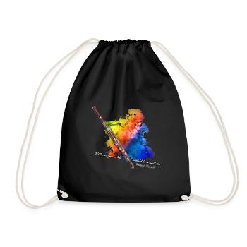 bassoon - Drawstring Bag - black - Front