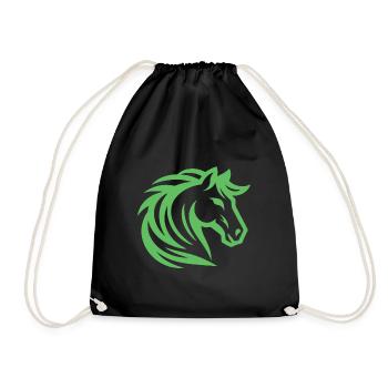 Green Horse – Un design imaginatif pour les mensonges de cheval - Sac de sport léger - noir - Devant