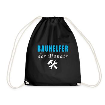 Bauhelfer Des Monats - Turnbeutel - Schwarz - Vorne
