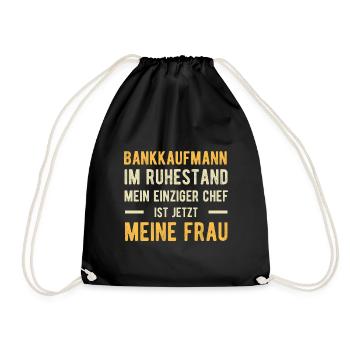 Bankkaufmann Humorvoller Spruch Ehepaar - Turnbeutel - Schwarz - Vorne