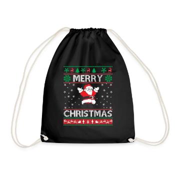 Ugly Christmas - Drawstring Bag - black - Front