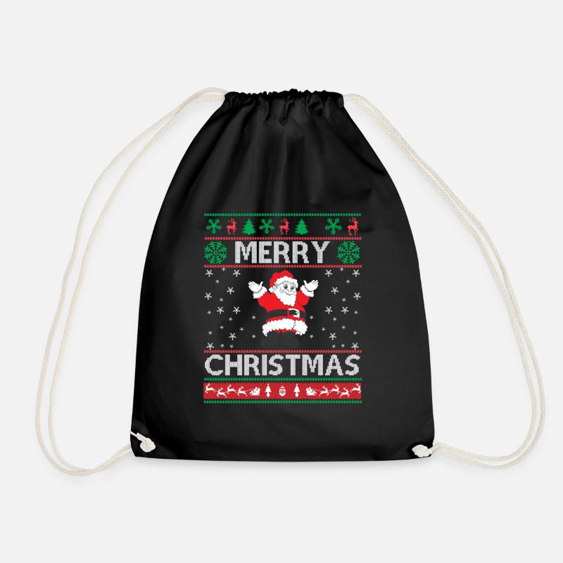 Ugly Christmas - Turnbeutel - Schwarz