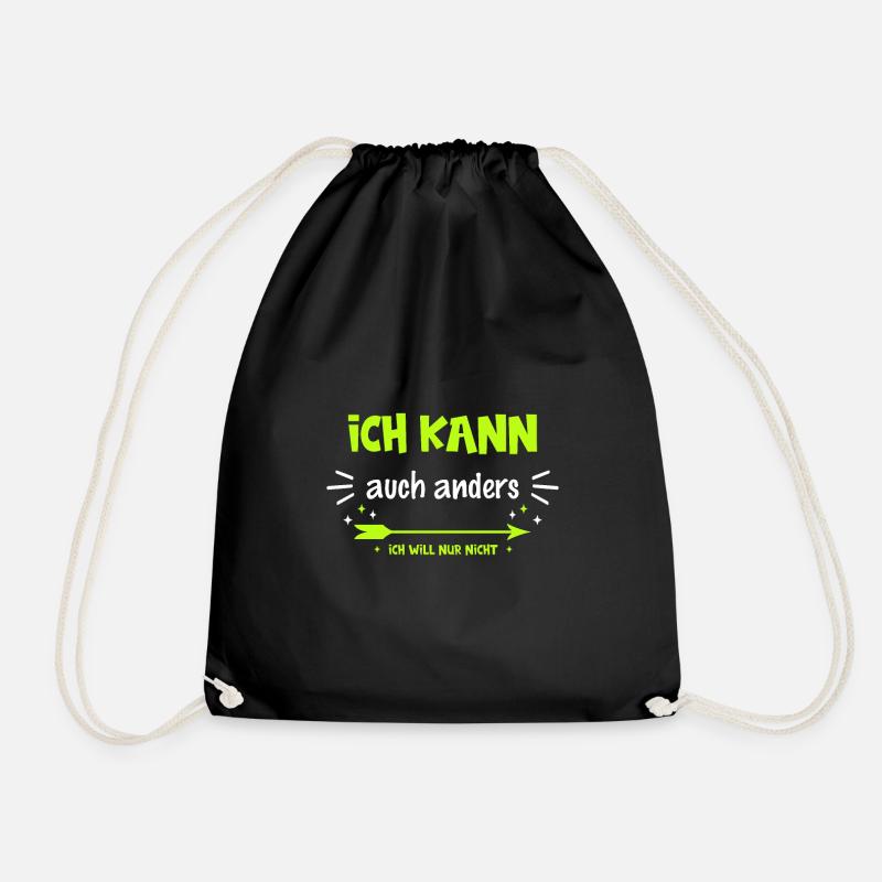 Lustige Motivation mit coolem Spruch, Kinder - Turnbeutel - Schwarz