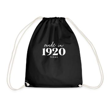 Fabriqué au Texas en 1920. jolie fête d'anniversaire - Sac de sport léger - noir - Devant