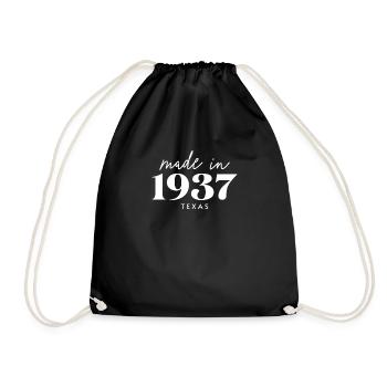 Fabriqué en 1937 au Texas. Fête d’anniversaire mignonne - Sac de sport léger - noir - Devant