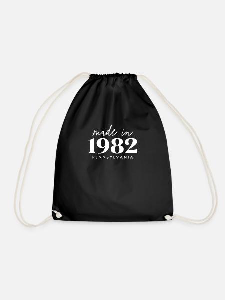 Made 1982 in Pennsylvania. Cute Birthday Party - Turnbeutel - Schwarz