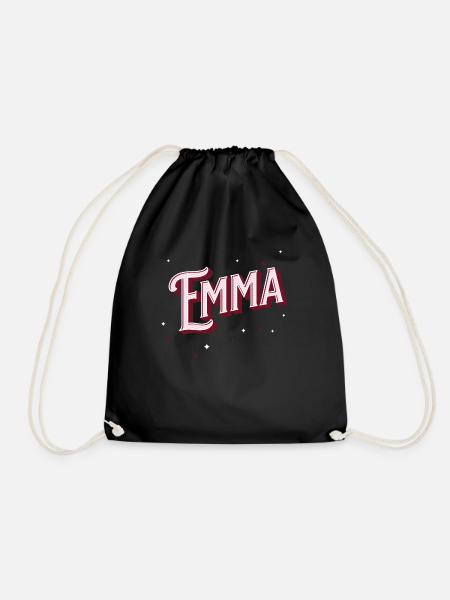 Emma Namen personalisiert - Turnbeutel - Schwarz