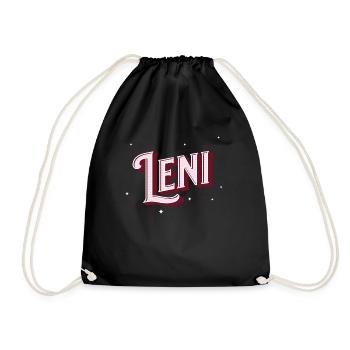 Leni Name Personnalisé - Sac de sport léger - noir - Devant