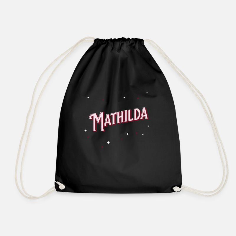 Mathilda Namen personalisiert - Turnbeutel - Schwarz