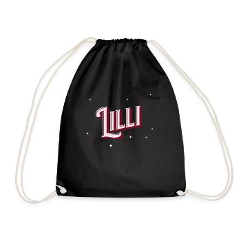 Nom Lilli personnalisé - Sac de sport léger - noir - Devant