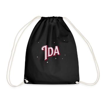 Nom Ida personnalisé - Sac de sport léger - noir - Devant