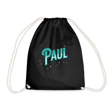 Nom de Paul personnalisé - Sac de sport léger - noir - Devant