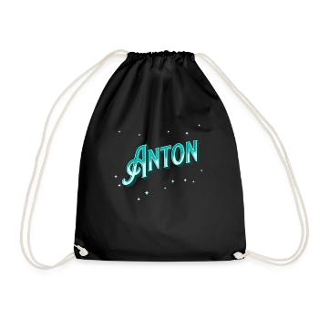 Anton nom personnalisé - Sac de sport léger - noir - Devant