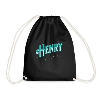 Henry names personalized - Drawstring Bag - black - Front