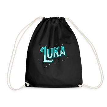 Luka name personalized - Drawstring Bag - black - Front