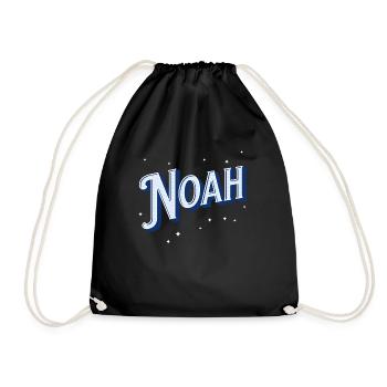 Noah names personalized - Drawstring Bag - black - Front