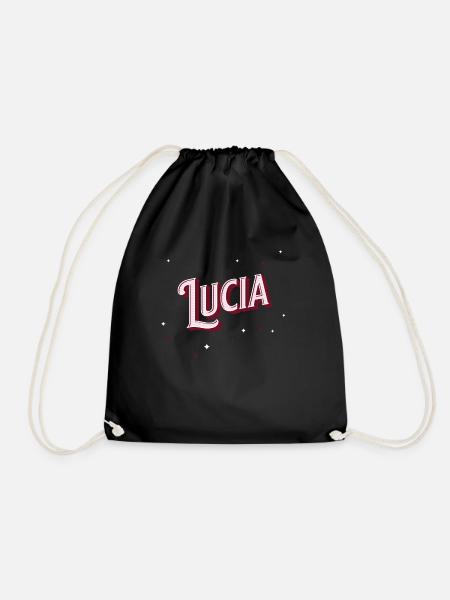 Lucia Namen personalisiert - Turnbeutel - Schwarz
