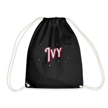 Noms de lierre personnalisés - Sac de sport léger - noir - Devant