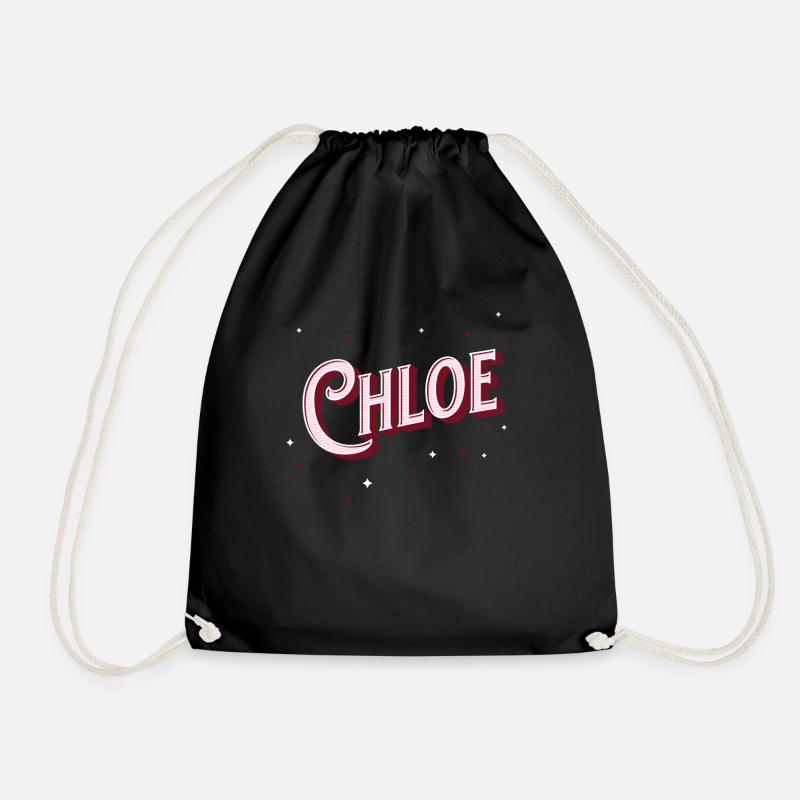 Chloe Namen personalisiert - Turnbeutel - Schwarz