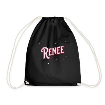 Renee Namen personalisiert - Turnbeutel - Schwarz - Vorne