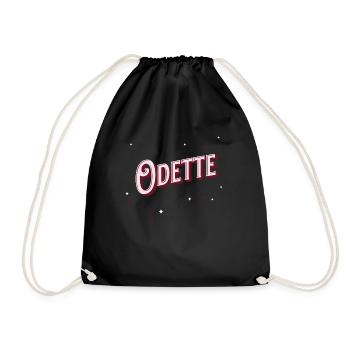 Nom Odette personnalisé - Sac de sport léger - noir - Devant
