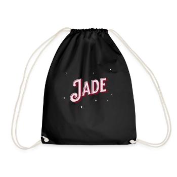 Jade Namen personalisiert - Turnbeutel - Schwarz - Vorne