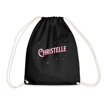 Noms Christelle personnalisés - Sac de sport léger - noir - Devant