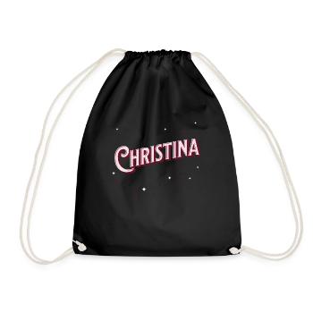 Nom de Christina personnalisé - Sac de sport léger - noir - Devant