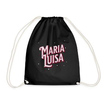 Maria Luisa name personalized - Drawstring Bag - black - Front