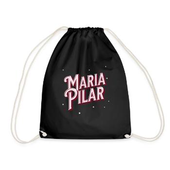 Maria Pilar name personalized - Drawstring Bag - black - Front
