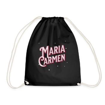 Maria Carmen name personalized - Drawstring Bag - black - Front