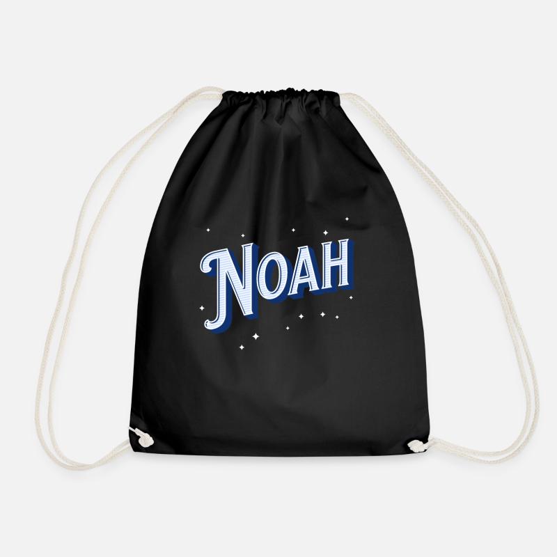 Noah Namen personalisiert - Turnbeutel - Schwarz