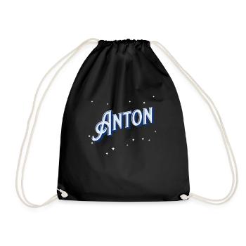 Anton nom personnalisé - Sac de sport léger - noir - Devant