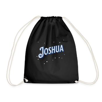Joshua name personalized - Drawstring Bag - black - Front