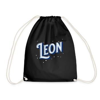 Leon names personalized - Drawstring Bag - black - Front