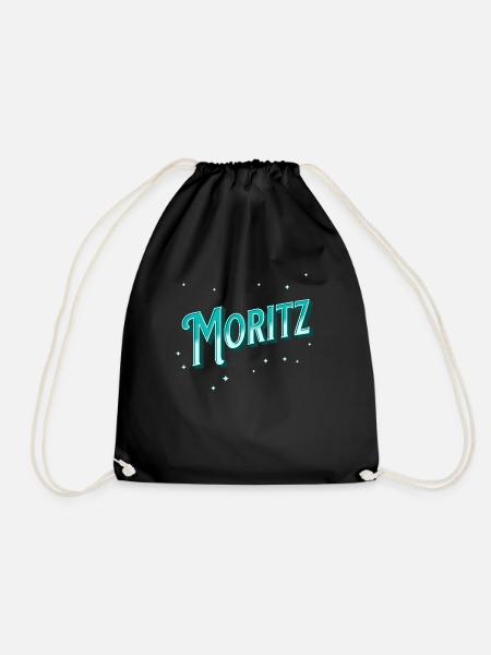 Moritz Namen personalisiert - Turnbeutel - Schwarz