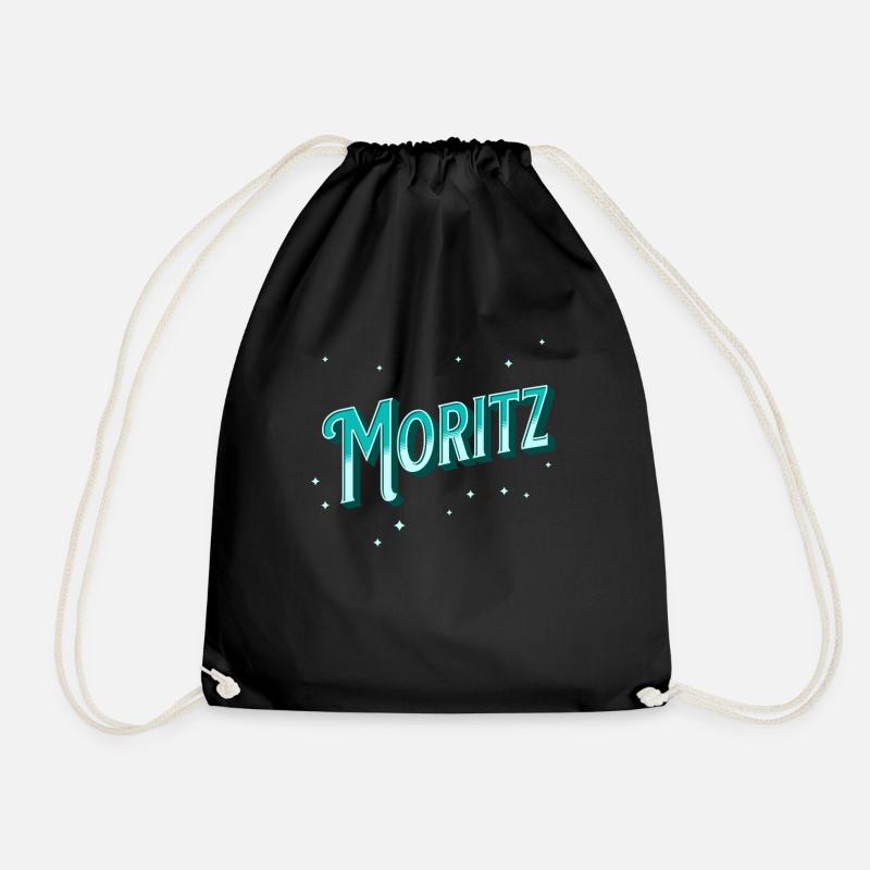 Moritz Namen personalisiert - Turnbeutel - Schwarz