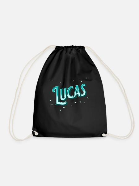 Lucas Namen personalisiert - Turnbeutel - Schwarz