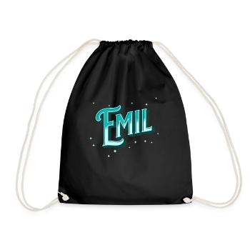 Nom Emil personnalisé - Sac de sport léger - noir - Devant