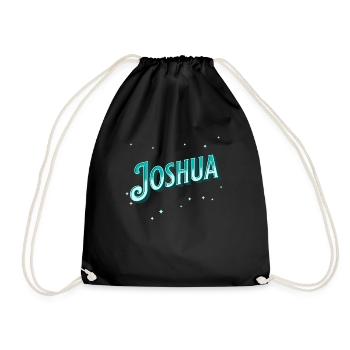 Joshua name personalized - Drawstring Bag - black - Front