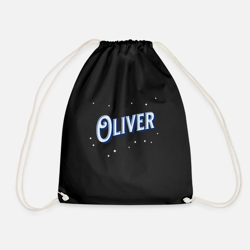 Oliver Namen personalisiert - Turnbeutel - Schwarz
