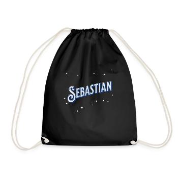 Nom sebastian personnalisé - Sac de sport léger - noir - Devant