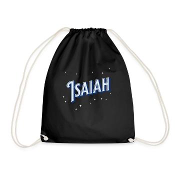 Noms d’Isaïe personnalisés - Sac de sport léger - noir - Devant