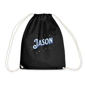 Jason names personalized - Drawstring Bag - black - Front