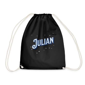 Julian names personalized - Drawstring Bag - black - Front